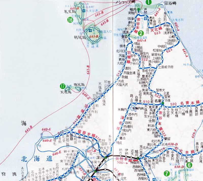 羽幌線　路線図 