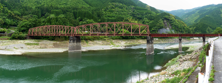 球磨川第一橋梁パノラマ
